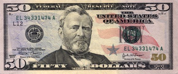 US $50 bill.