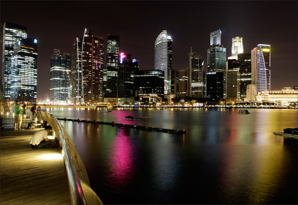 Singapore during the Earth Hour.