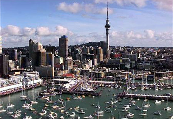 Auckland skyline. 