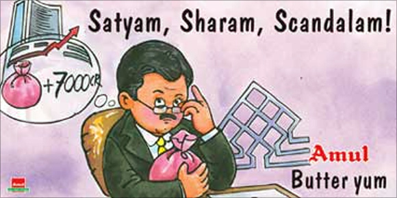 Amul Ad on the Satyam scandal.