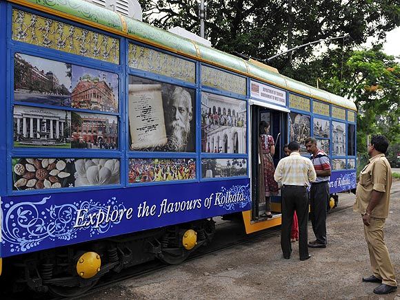 Image: Tickets for the AC tram can be booked either online or at the Esplanade terminus. Photographs: Abhiroop Dey Sarkar.
