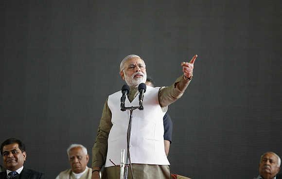 The Bharatiya Janata Party's prime ministerial candidate Narendra Modi.