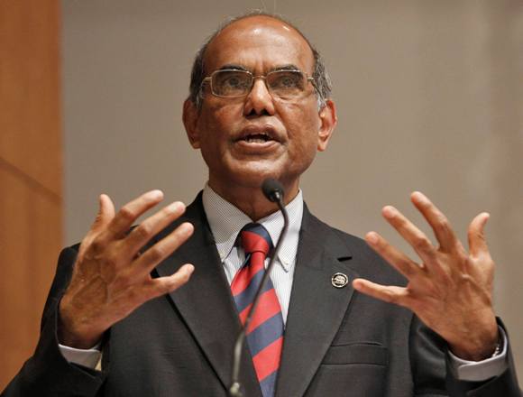 Reserve Bank of India Governor Duvvuri Subbarao speaks during a business conference in Ahmedabad.