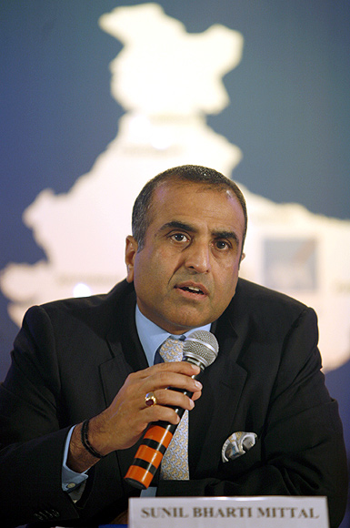 Bharti Enterprises chairman Sunil Mittal speaks during a news conference in Mumbai.