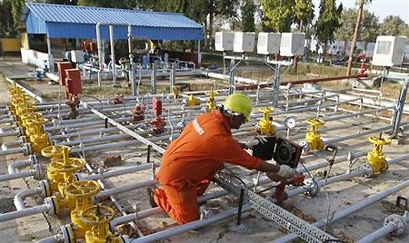 A worker at an ONGC plant.