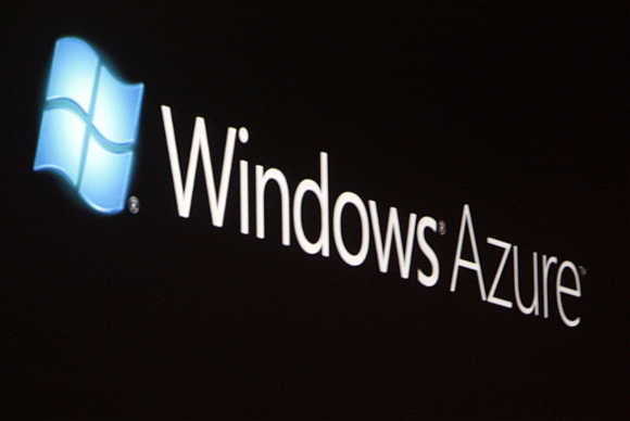 Logo of Windows Azure in Los Angeles.