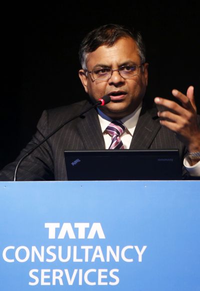 N. Chandrasekaran, chief executive officer of Tata Consultancy Services.