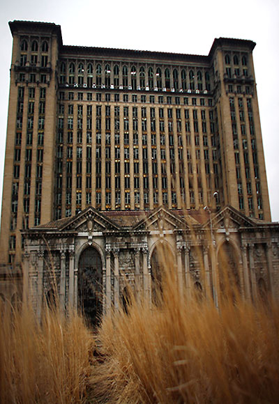 The abandoned Michigan Central Station