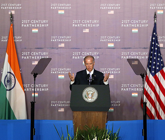 India's top priority is to lift hundreds of millions of people out of poverty to join the middle-class, said Biden.