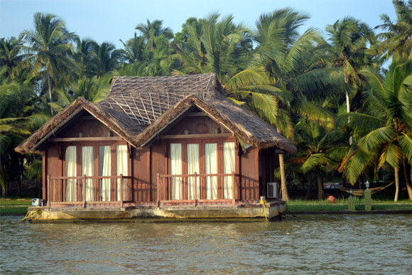 A floating cottage at Poovar near Thiruvananthapuram.