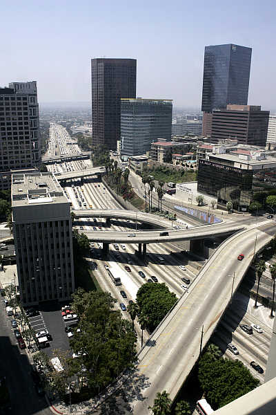 Harbor Freeway in Los Angeles, one of the biggest megacities in the world.
