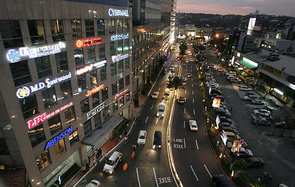 A view of Eastwood City development near Manila.