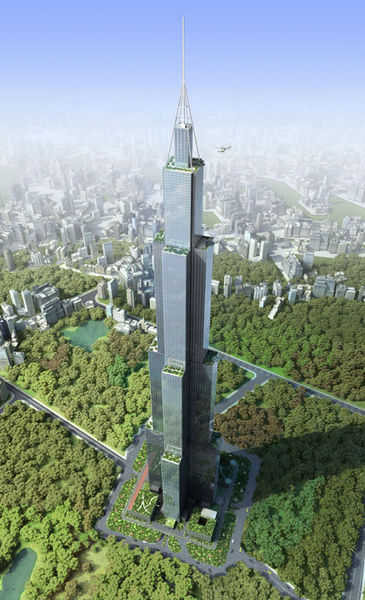 Artist conception of Sky City One in Changsha, capital of Hunan province, China.