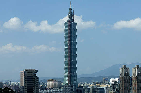 Taipei 101 in Taipei, Taiwan.