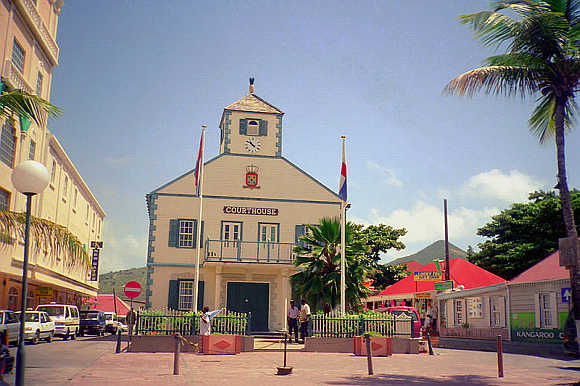 A court in Philipsburg, St Maarten.