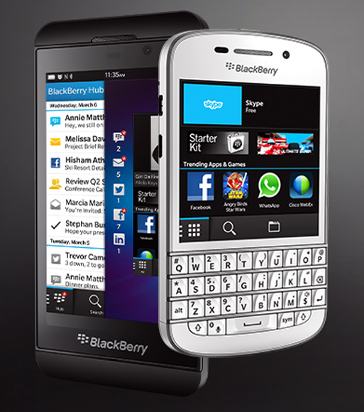 BlackBerry 10 and BlackBerry Q5.