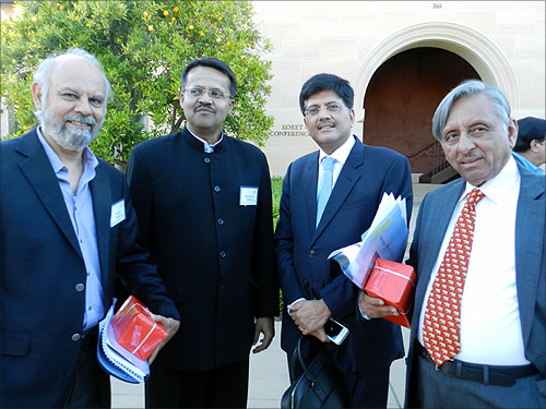 Mani Shankar Aiyar with other speakers at the SCID conference.