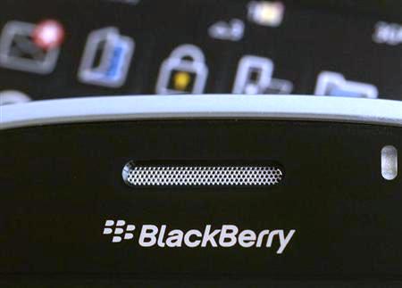 A Blackberry smartphone is displayed in this August 12, 2010 illustrative photo taken in Hong Kong.