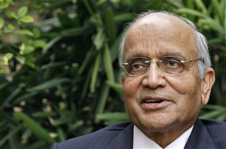 Chairman of Maruti Suzuki India R.C. Bhargava speaks during an interview for the Reuters India Investment Summit at his residence in Noida.