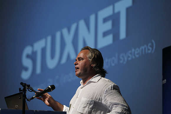 Eugene Kaspersky, Chairman and CEO of Kaspersky Labs, speaks at a Tel Aviv University cyber security conference. Kaspersky, whose lab discovered the Flame virus that has attacked computers in Iran and elsewhere in the Middle East, says only a global effort could stop a new era of 'cyber terrorism'.