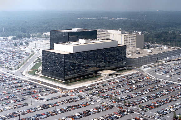 A view of the National Security Agency headquarters building in Fort Meade, Maryland.