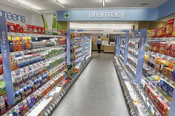 Drugstore chain Walgreens flagship store on the corner of Sunset & Vine in Hollywood, California.