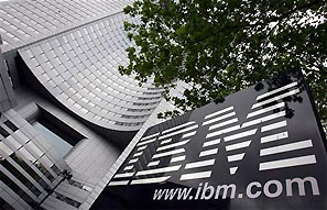 View of IBM headquarters at la Defense in Paris. Photograph: Philippe Wojazer/Reuters