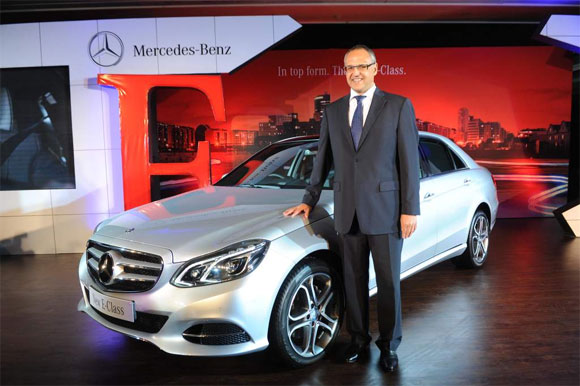 Eberhard Kern, MD & CEO Mercedez Benz India at the launch of new E Class.