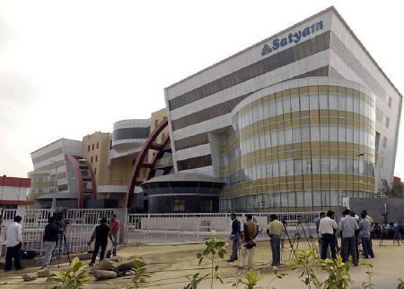 A file photo of the headquarters of Satyam Computer in Hyderabad.