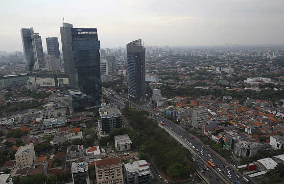 A view of Indonesia's capital city of Jakarta.
