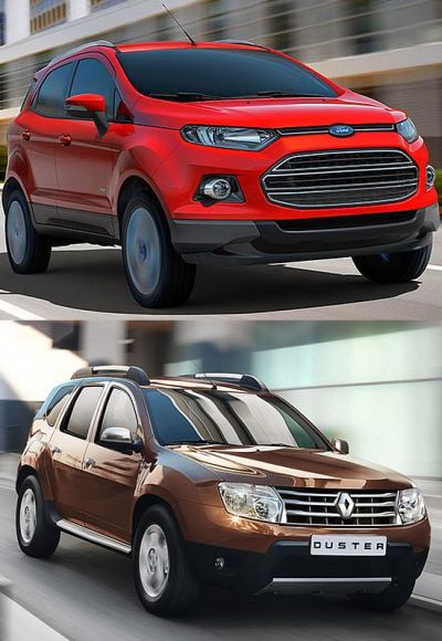 Ford EcoSport (above) and Renault Duster.