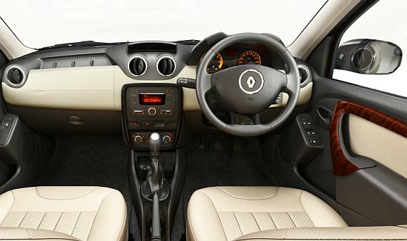Interior of Renault Duster.