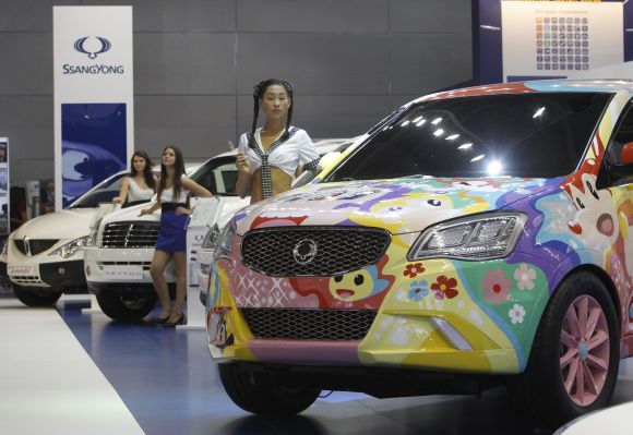SsangYong Actyon during the Moscow International Motor Show.