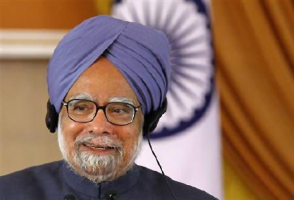 Prime Minister Manmohan Singh speaks during a news conference in New Delhi.