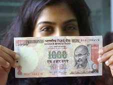 A 1000 rupee note