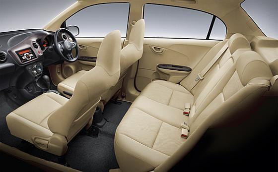 Interior of Honda Brio Amaze.