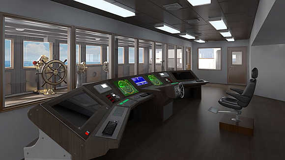 The bridge was the navigational control centre of the ship.