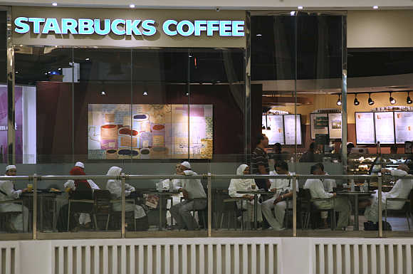 A cafe in Makkah, Saudi Arabia.