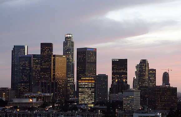 A view of Los Angeles's downtown area.