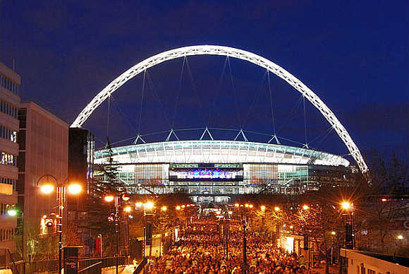 Wembley Stadium in London, United Kingdom.