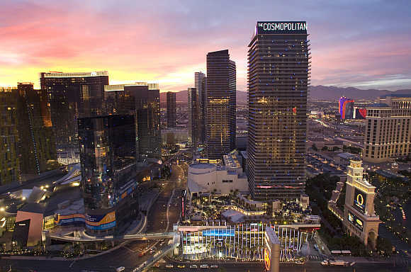 A view of the Cosmopolitan in Las Vegas, Nevada, United States.