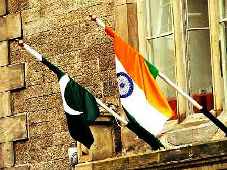 Pakistani and Indian flag