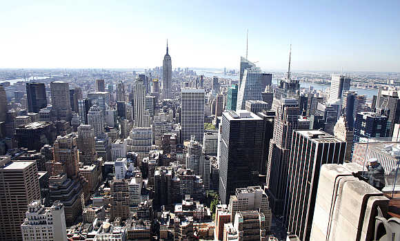 A view of New York City's skyline in United States.