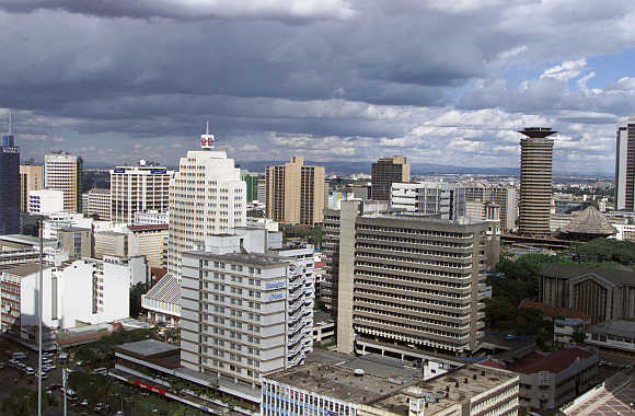 An aerial view of Kenya's capital city Nairobi.