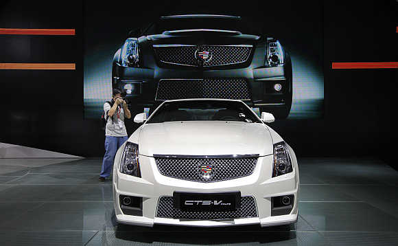 Cadillac CTS-V Coupe in Guangzhou, China.