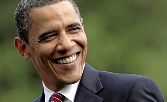 US President Barack Obama wearing slim-fitting custom-made Hartmarx suits.