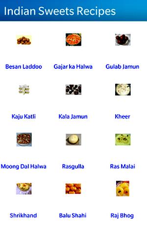Screenshot of Indian Sweets Recipes.
