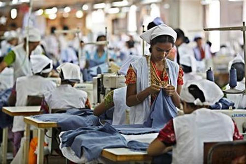 Women work in a garment factory in Gazipur, Bangladesh.