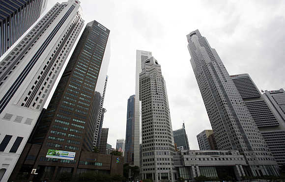 A view of Singapore's financial district.