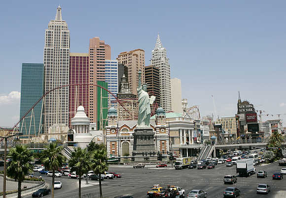A view of the New York casino in Las Vegas, Nevada, United States.